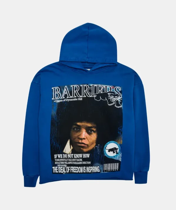 Barriers Angela Davis Queen Of Diamond Hill Hoodie Blue