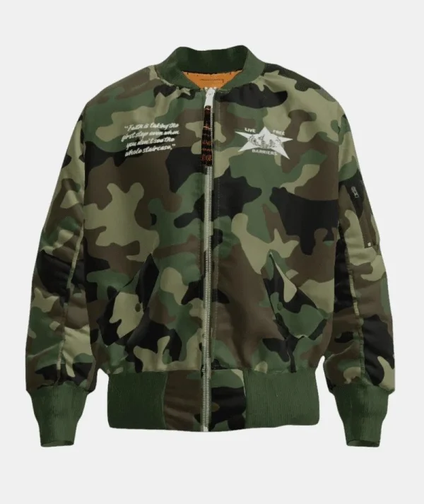 Barriers X Alpha Industries MA1 Bomber Jacket Green Camo